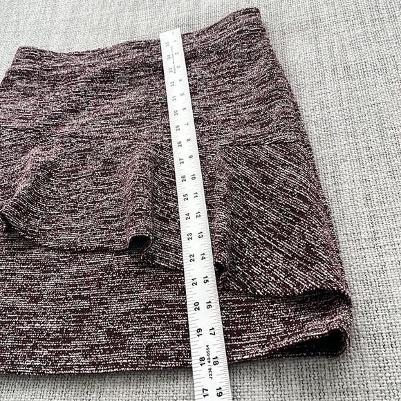 Ann Taylor Loft Skirt Womens XS Pink Black Ruffle Tweed - Picture 3 of 6